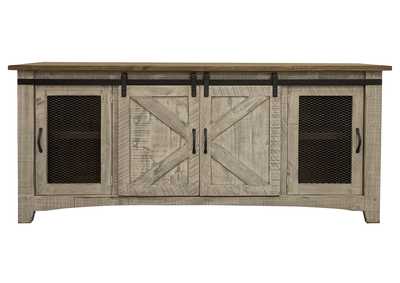Image for Pueblo Gray Brown Tv Stand / Console