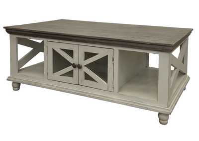 Florence Ivory & Medium Gray Cocktail Table