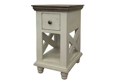 Florence Ivory & Medium Gray Chairside Table