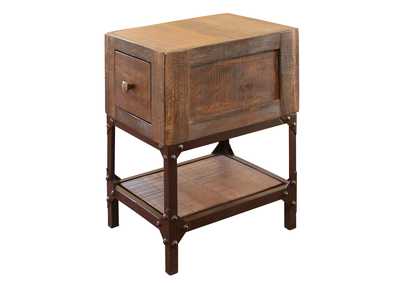 Image for Urban Gold Chair Side Table w/1 Drawer