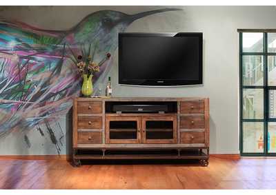 Image for Urban Gold 76" TV Stand w/2 Glass doors, 6 Drawers