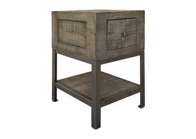 Image for Urban Gray 1 Drawer Chair Side Table