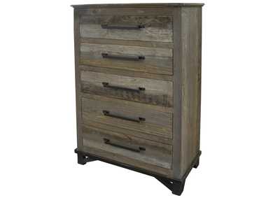 Image for Loft Brown 5 Drawer, Chest