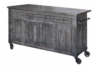 Image for Moro Kitchen Island w/3Drawer, 5Doors, 3Shelves &casters