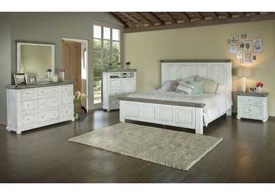 Luna Off-White & Gray Eastern King Headboard
