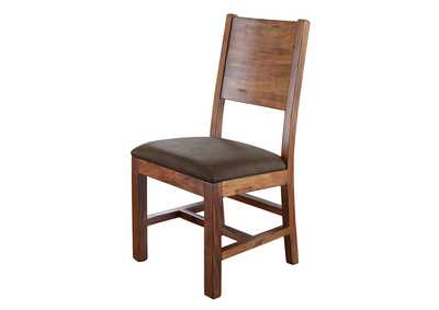 Image for Parota Natural Two tone Chair w/Solid Wood - Faux Leather Seat [Set of2]