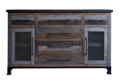 Image for Antique Gray Two Tone Gray & Brown Buffet