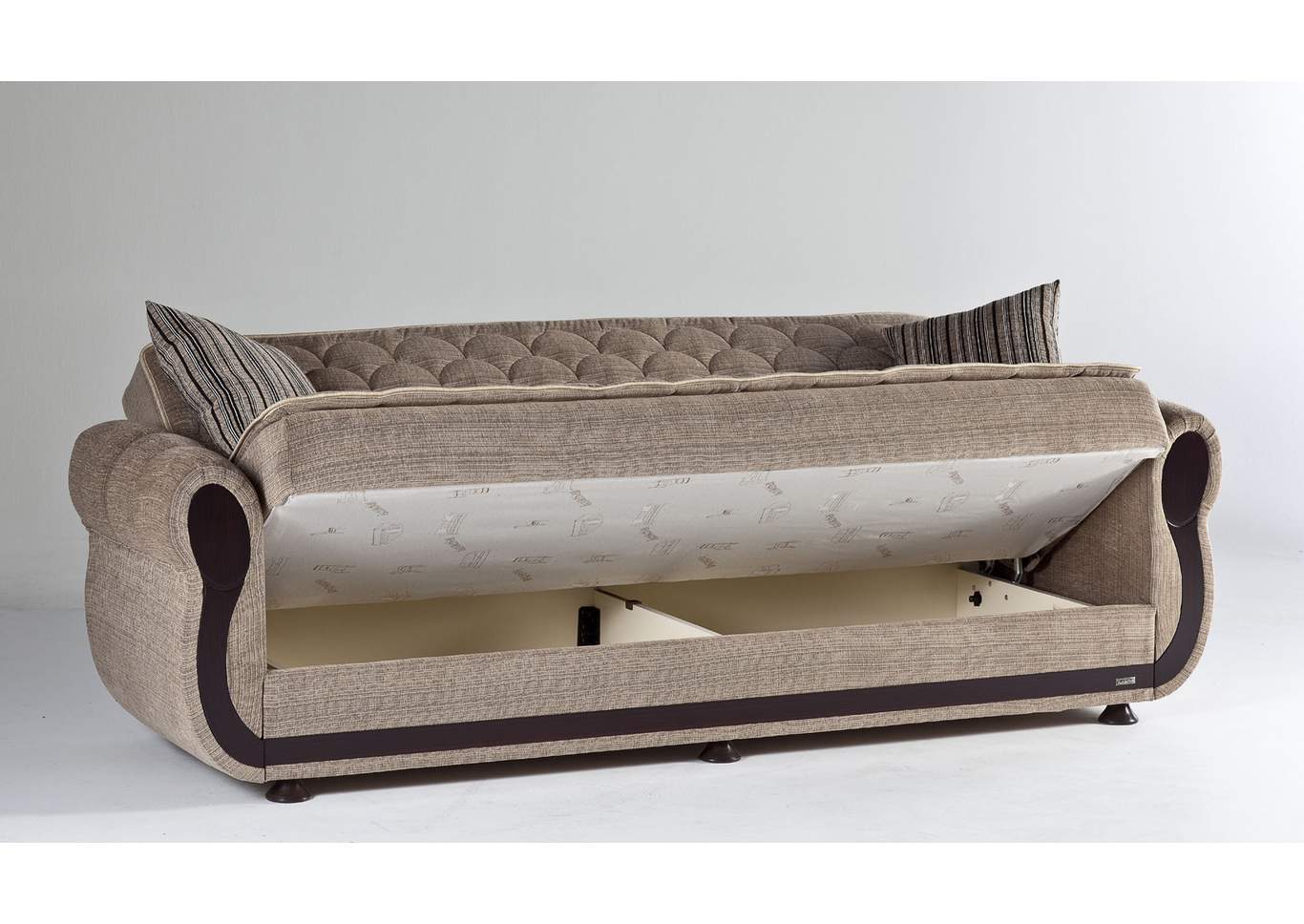 Argos Zilkade Light Brown 3 Seat Sleeper Sofa W/ Storage,Hudson Furniture & Bedding