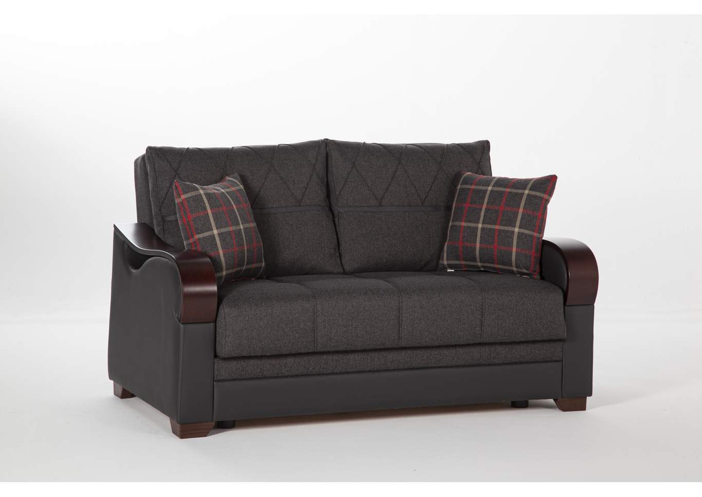 Bennett Nar Antrasit Love Seat W/ Storage,Hudson Furniture & Bedding