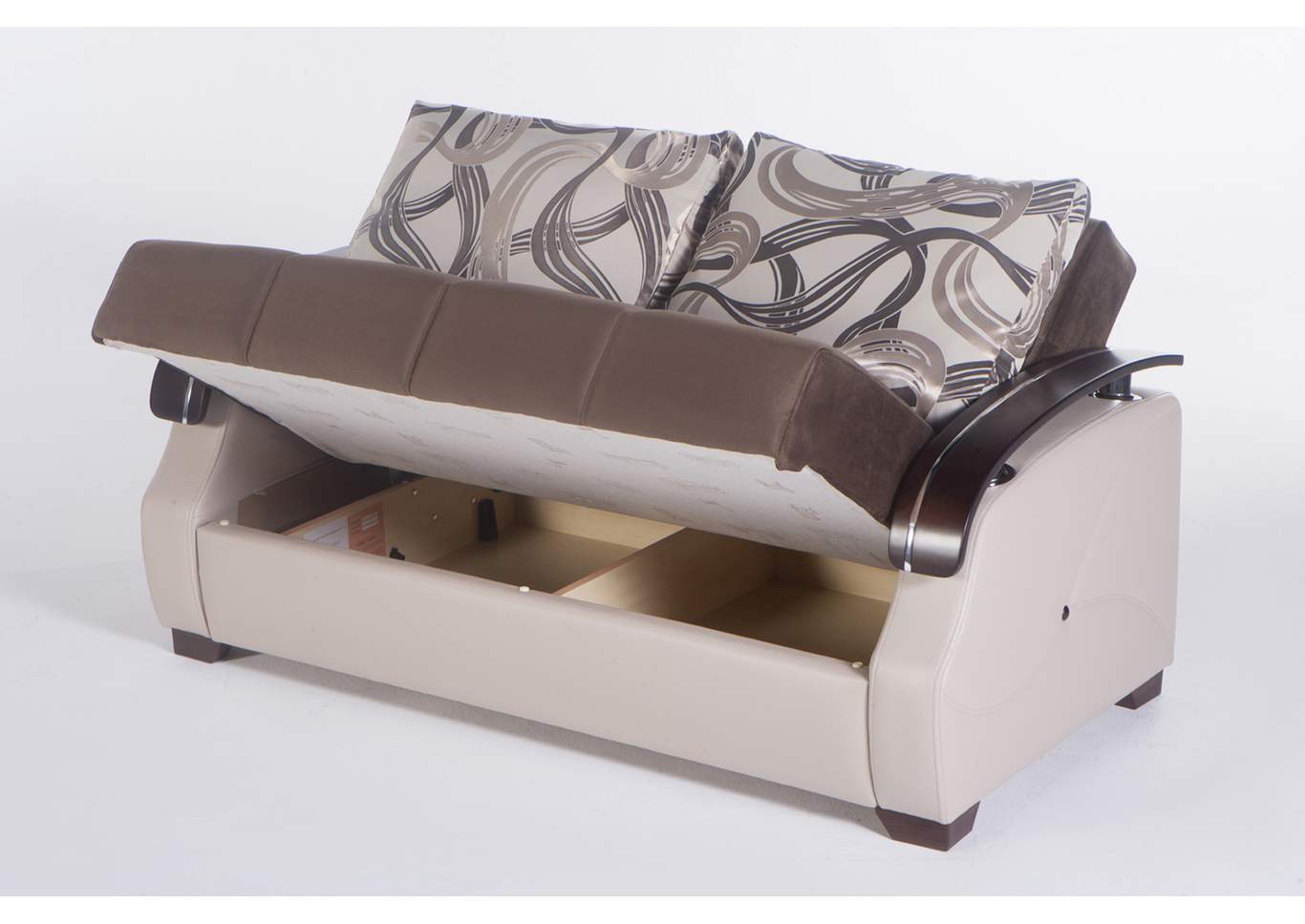 Costa Best Brown Love Seat W/ Storage,Hudson Furniture & Bedding