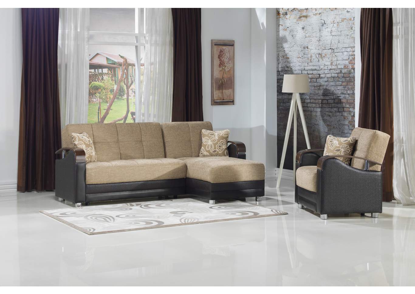 Luna Kose Takimi RAF Chaise Sectional,Hudson Furniture & Bedding