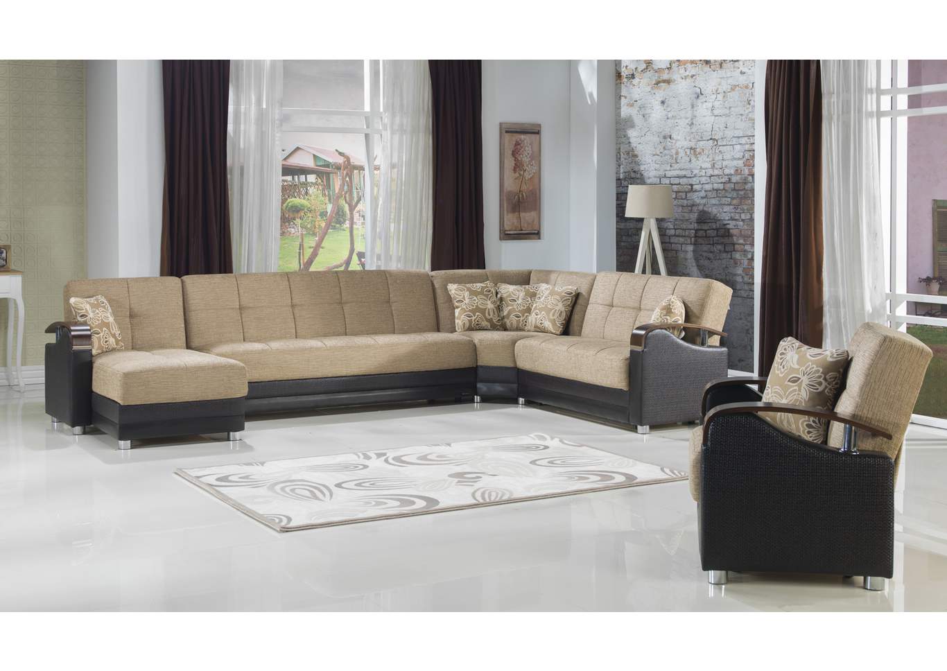 Luna Kose Takimi LAF Chaise Sectional,Hudson Furniture & Bedding