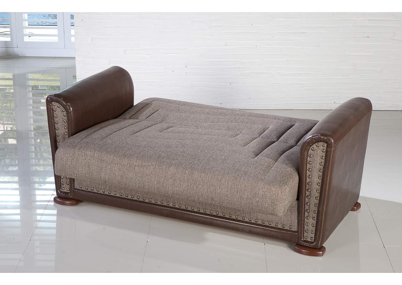 Alfa Redeyef Brown Love Seat W/ Storage,Hudson Furniture & Bedding