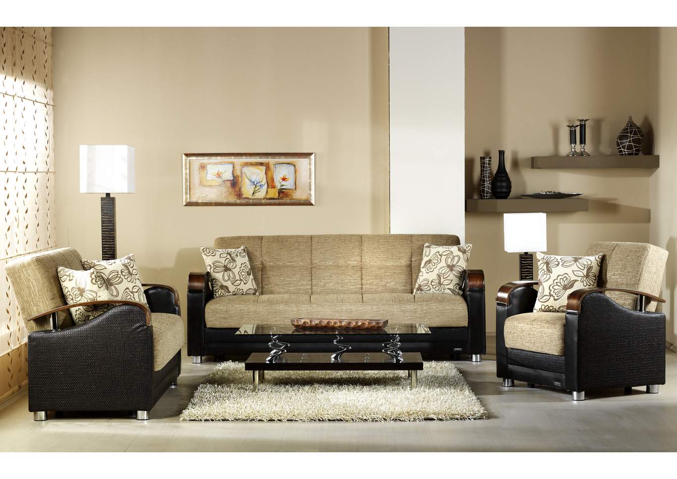 Luna Kose Takimi 3 Piece Sofa Set,Hudson Furniture & Bedding