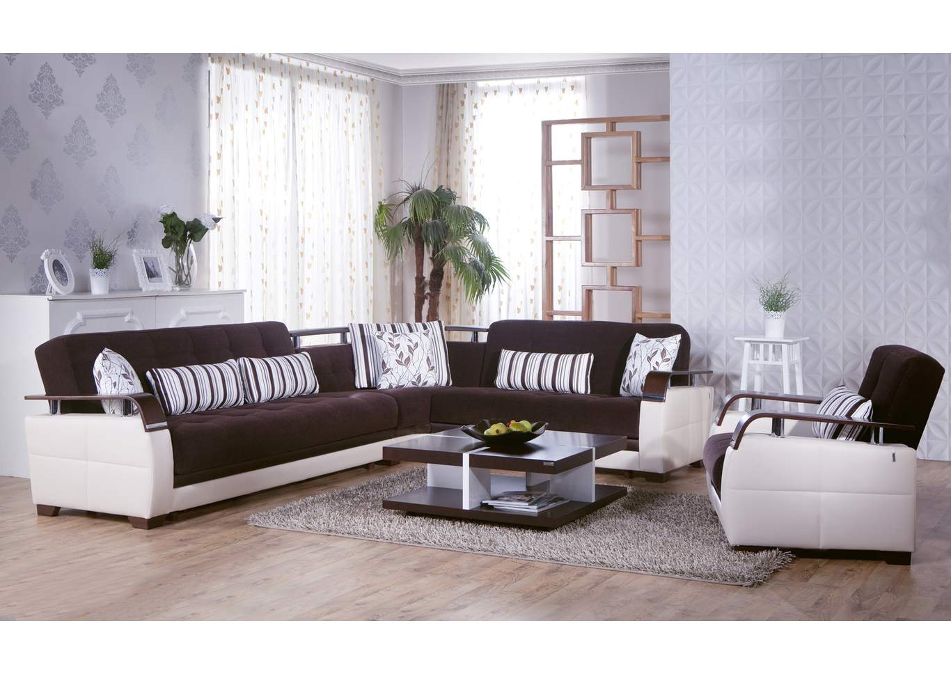 Natural Colins Brown Sectional,Hudson Furniture & Bedding