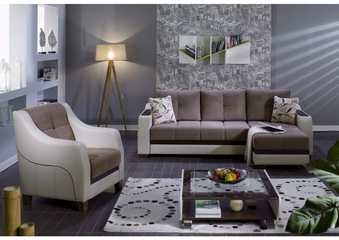 Ultra Optimum Brown Sectional,Hudson Furniture & Bedding