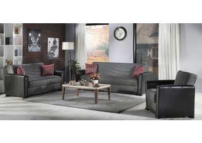 Alfa Redeyef Fume 3 Seat Sleeper Sofa W/ Storage,Hudson Furniture & Bedding