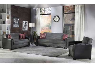 Alfa Redeyef Fume Sofa, Loveseat & Chair