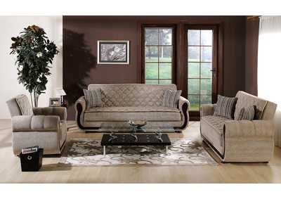 Argos Zilkade Light Brown Love Seat W/ Storage,Hudson Furniture & Bedding