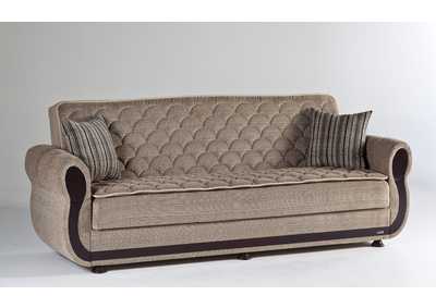 Argos Zilkade Light Brown 3 Seat Sleeper Sofa W/ Storage