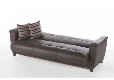 Aspen Santa Glory D.Brown 3 Seat Sleeper Sofa W/ Storage,Hudson Furniture & Bedding