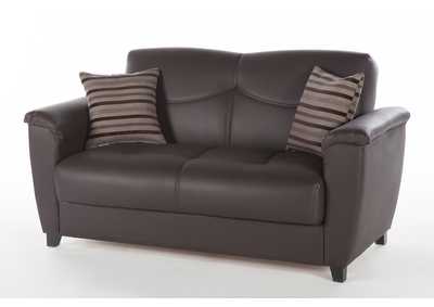 Aspen Santa Glory D.Brown Love Seat W/ Storage,Hudson Furniture & Bedding
