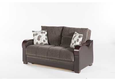 Bennett Armoni Brown Love Seat W/ Storage,Hudson Furniture & Bedding
