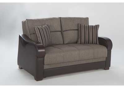 Bennett Redeyef Brown Love Seat W/ Storage,Hudson Furniture & Bedding