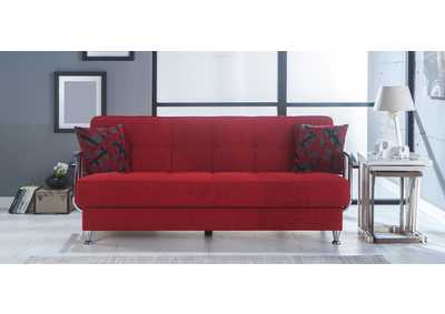 Betsy Story Red 3 Seat Sleeper Sofa