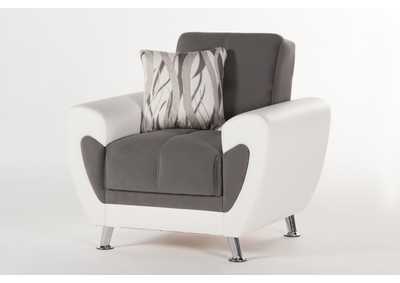 Duru Plato Dark Gray Arm Chair,Hudson Furniture & Bedding