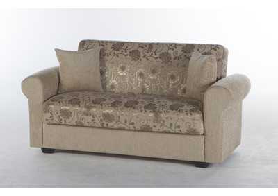 Elita Yasemin Beige Love Seat W/ Storage,Hudson Furniture & Bedding