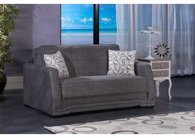 Valerie Diego Gray Love Seat W/ Storage,Hudson Furniture & Bedding