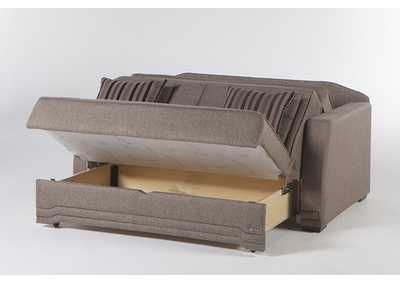 Valerie Redeyef Brown Love Seat W/ Storage,Hudson Furniture & Bedding