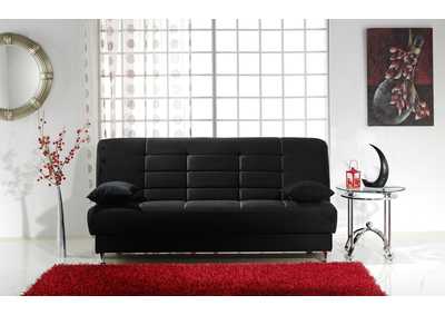 Vegas Rainbow Black 3 Seat Sleeper Sofa,Hudson Furniture & Bedding
