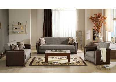 Alfa Redeyef Brown Love Seat W/ Storage,Hudson Furniture & Bedding