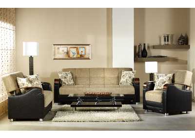 Luna Fulya Brown 3 Seat Sleeper Sofa,Hudson Furniture & Bedding
