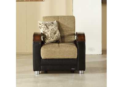 Luna Fulya Brown Arm Chair,Hudson Furniture & Bedding