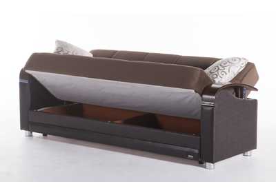 Luna Naomi Brown 3 Seat Sleeper Sofa,Hudson Furniture & Bedding
