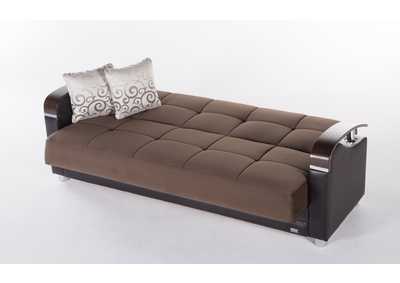 Luna Naomi Brown 3 Seat Sleeper Sofa,Hudson Furniture & Bedding