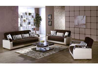 Natural Colins Brown Love Seat W/ Storage,Hudson Furniture & Bedding