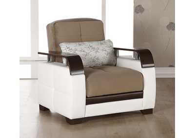 Image for Natural Naomai Light Brown Arm Chair