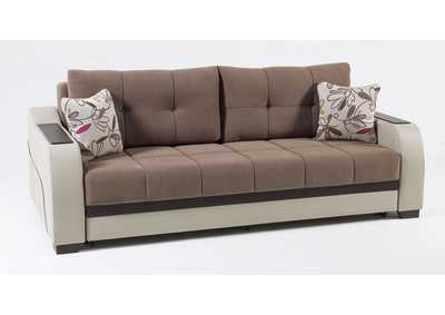 Ultra Optimum Brown 3 Seat Sleeper Sofa