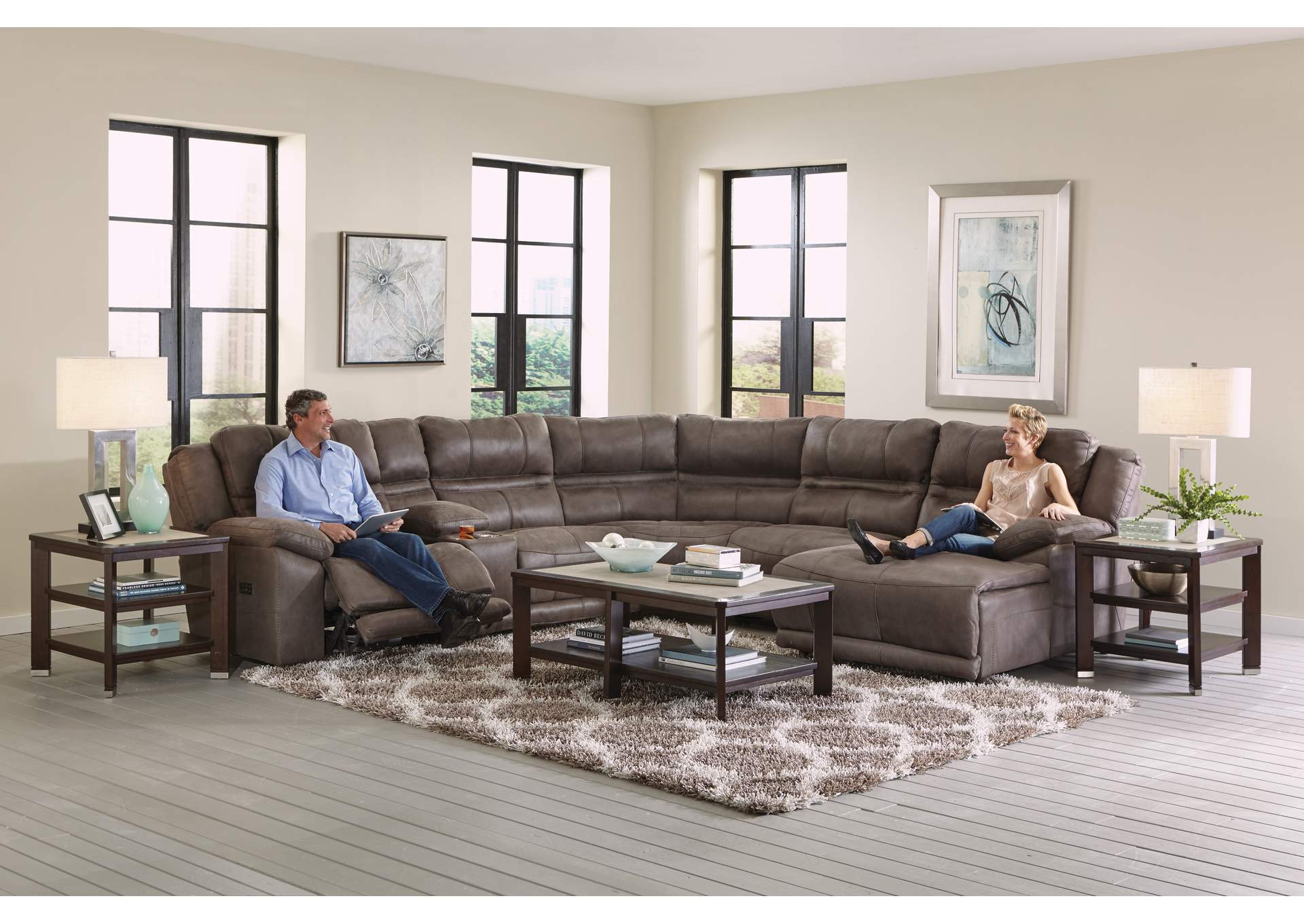 Braxton Charcoal RAF Chaise Sectional,Jackson Catnapper