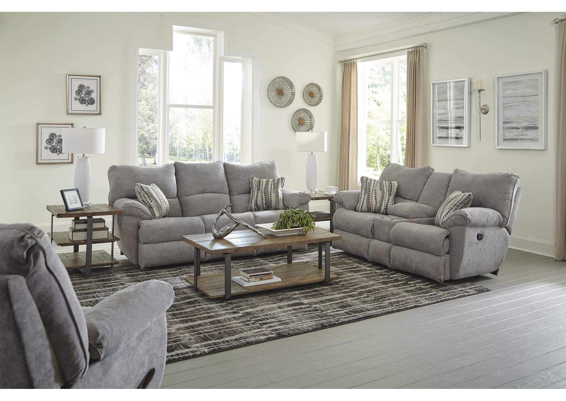 Sadler Power Lay Flat Reclining Sofa with Ddt,Jackson Catnapper