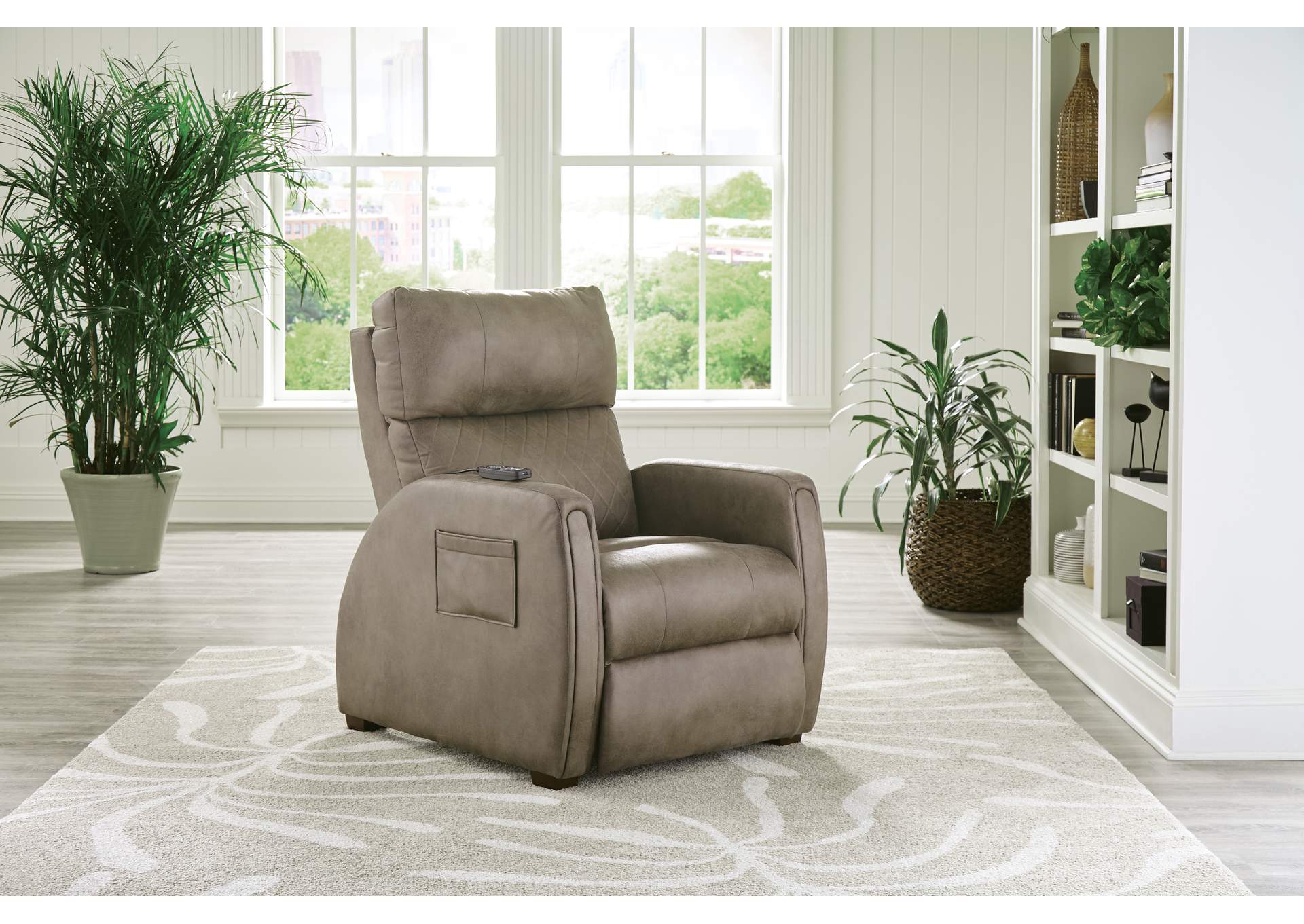 Relaxer Power Headrest Power Layflat Recliner with Heat, Massage, Lumbar, Zero Gravity,Jackson Catnapper