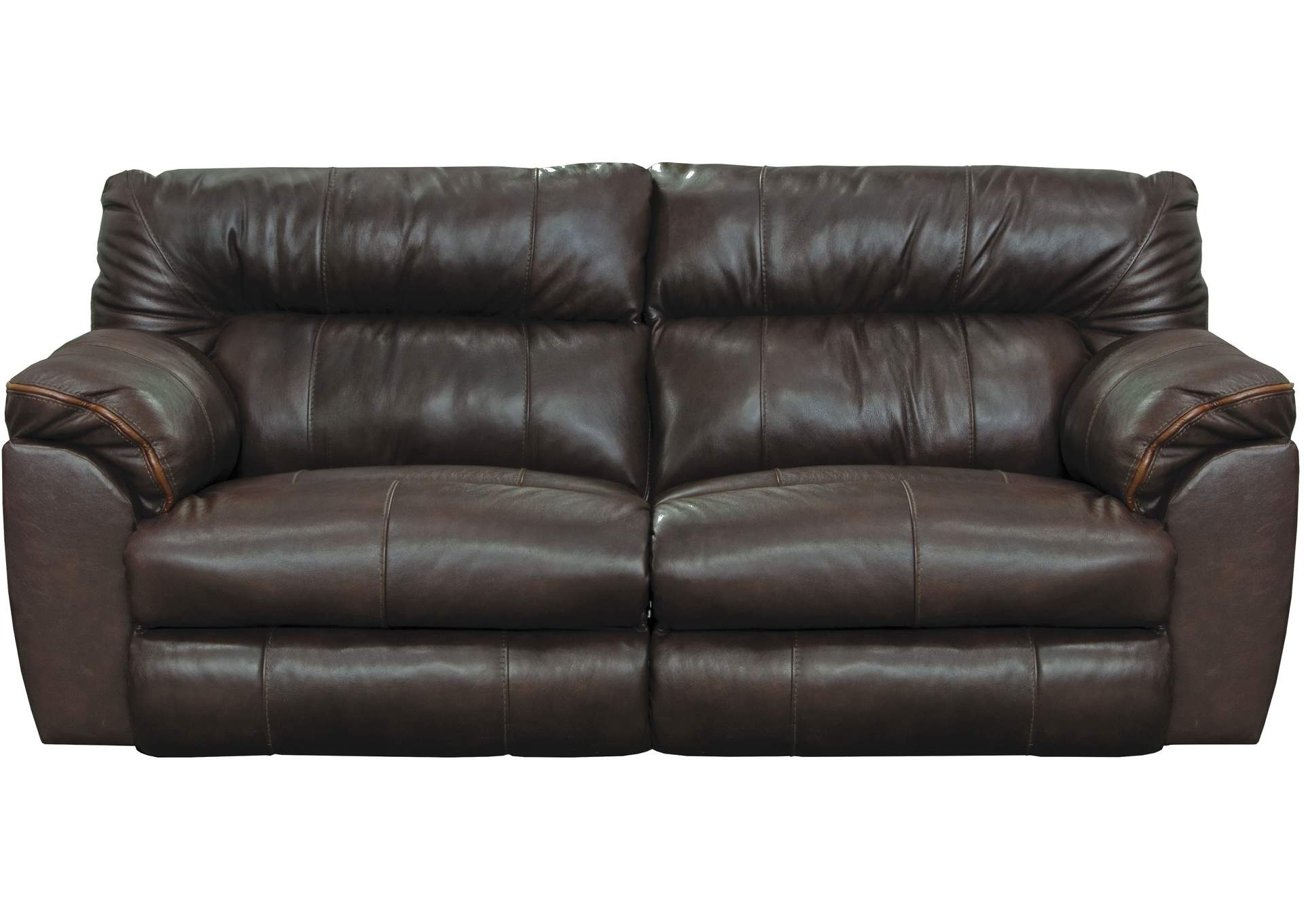 Milan Chocolate Lay Flat Reclining Sofa,Jackson Catnapper