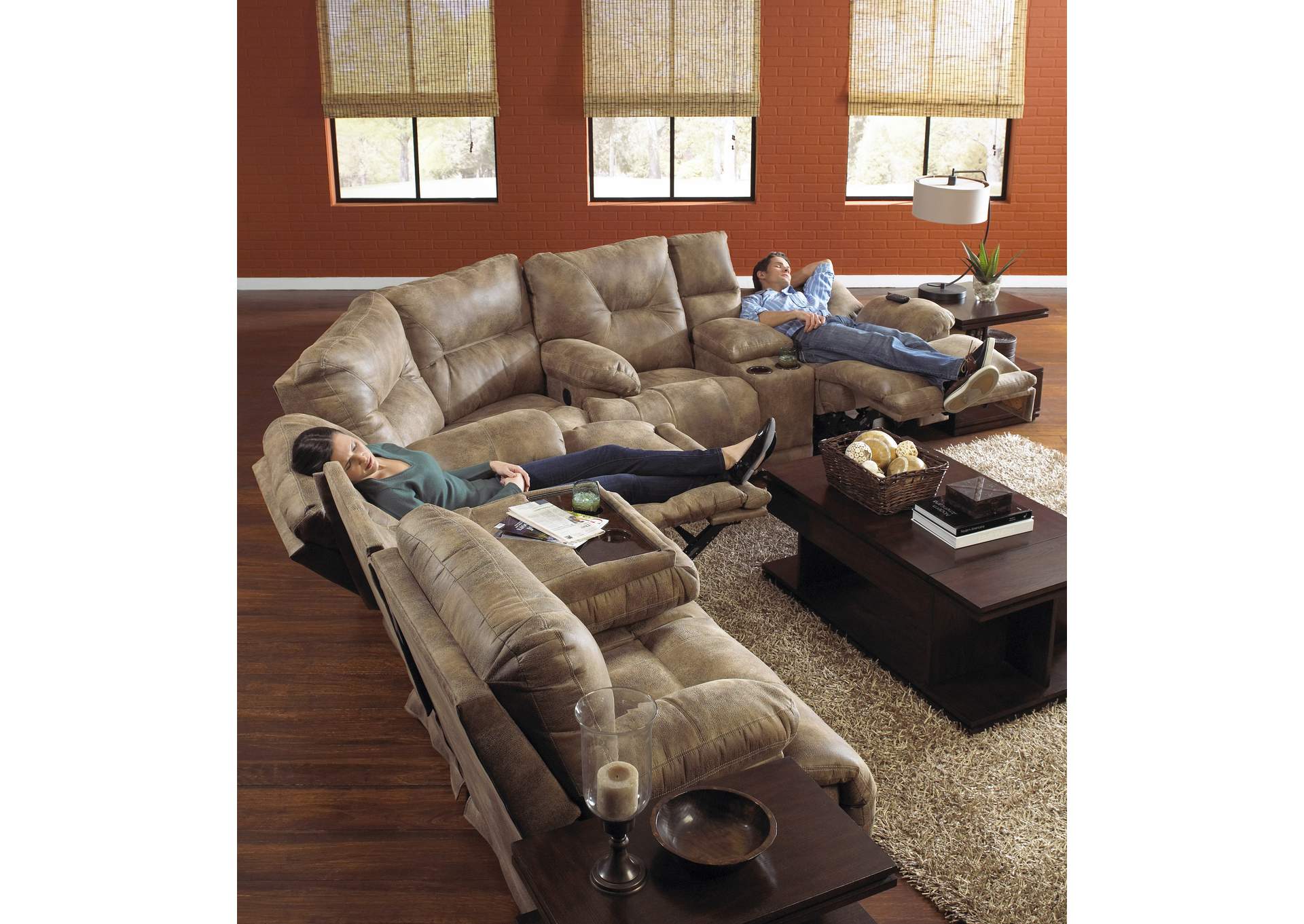 Voyager "lay Flat" Recliner Sofa,Jackson Catnapper