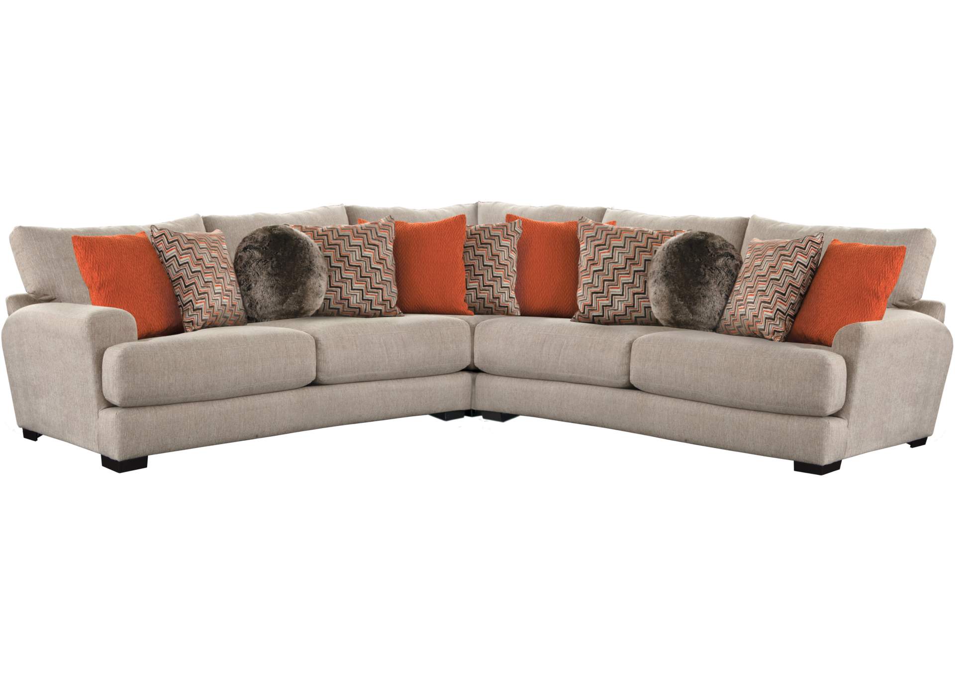 Ava Sectional Cashew Sectional w/USB Port,Jackson Catnapper