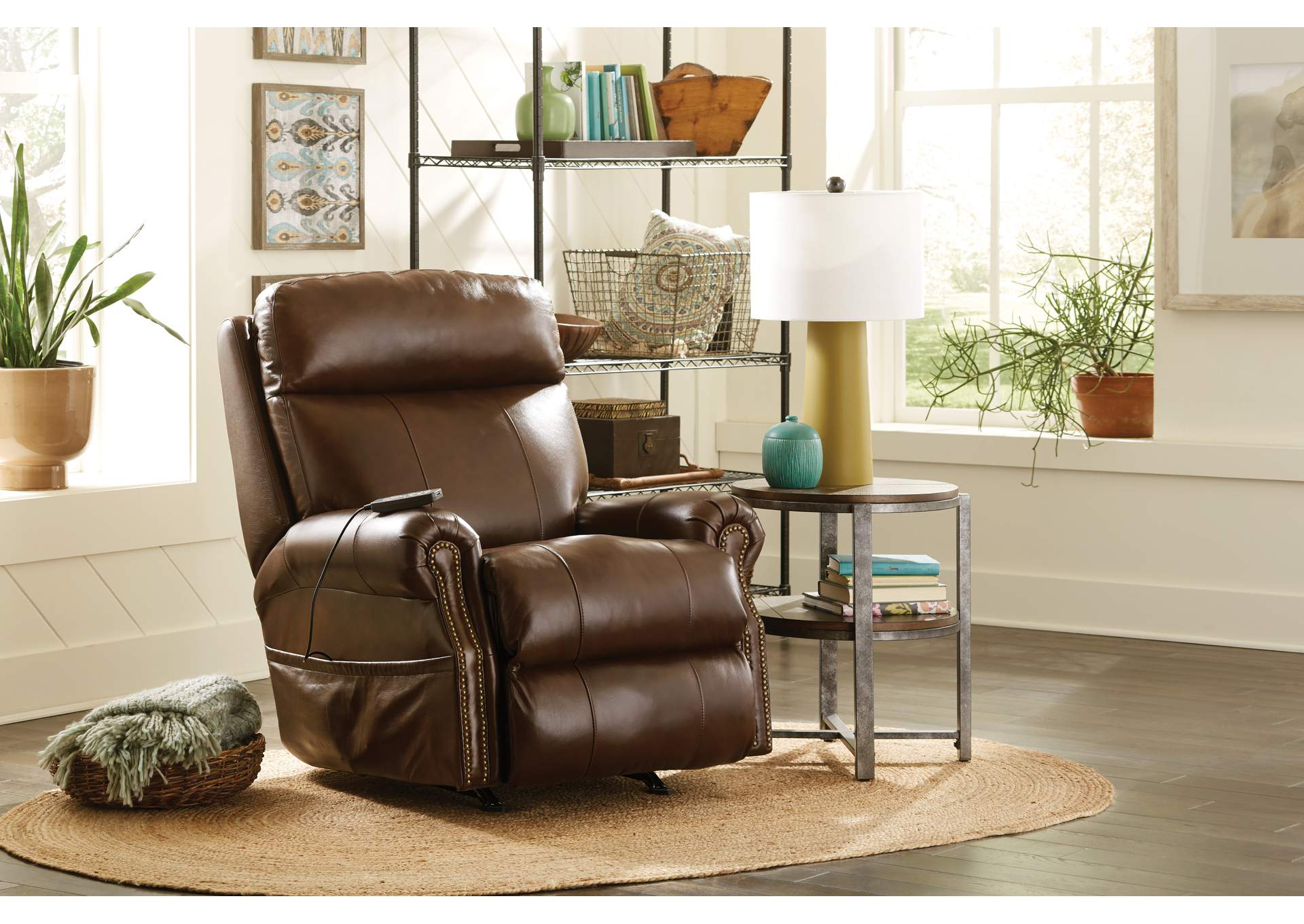 Vito Power Headrest Power Rocker Recliner with Cr3 Heat, Massage, Lumbar,Jackson Catnapper