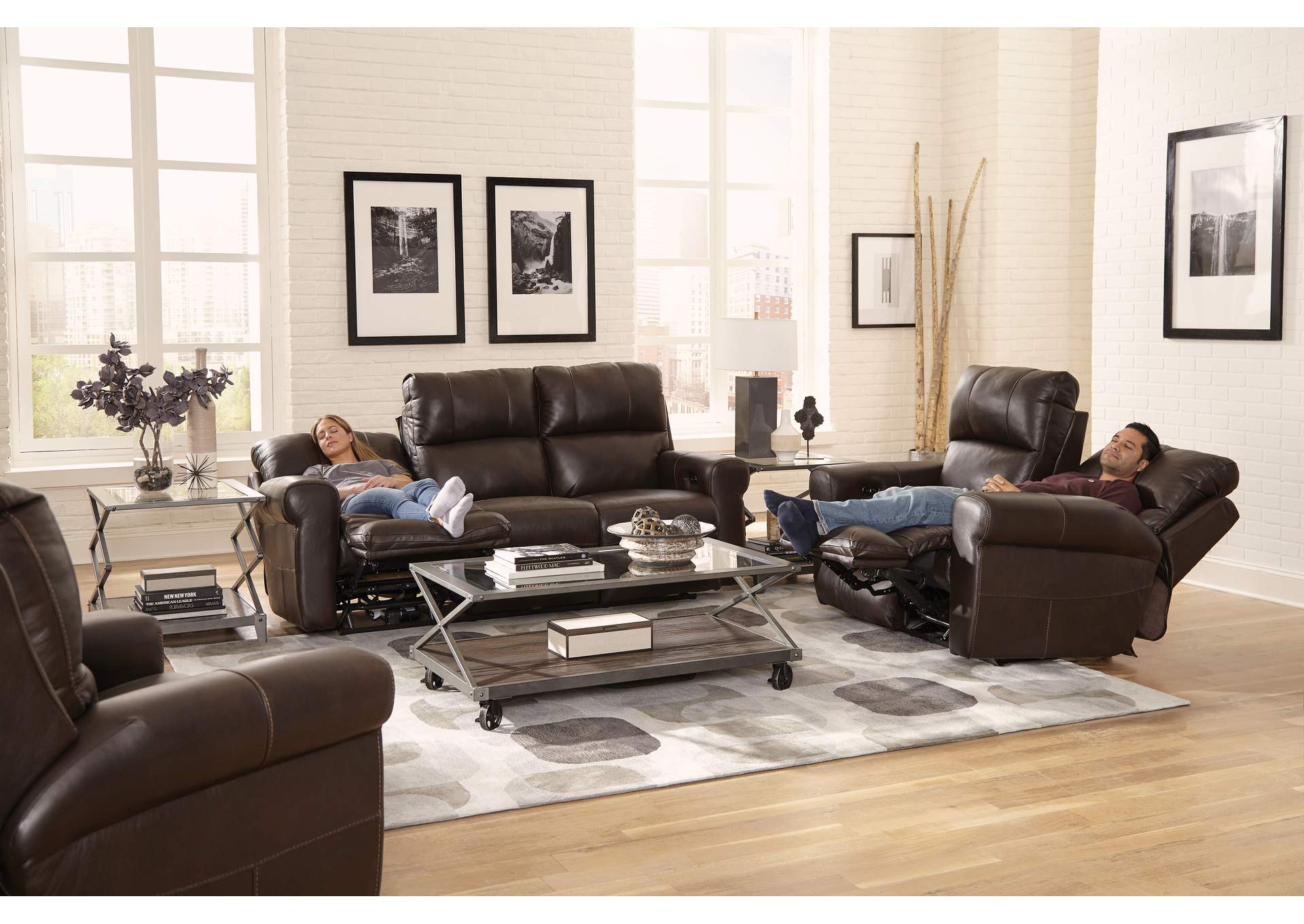 Torretta Power Lay Flat Recliner Sofa (87"),Jackson Catnapper